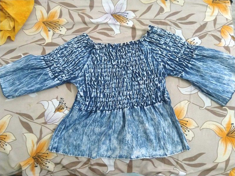 Denim Streachable Top