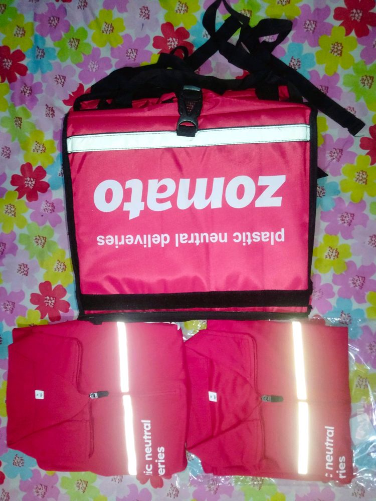 Zomato Delivery Bag & 2 Combo Tshirt Kit😍🔥