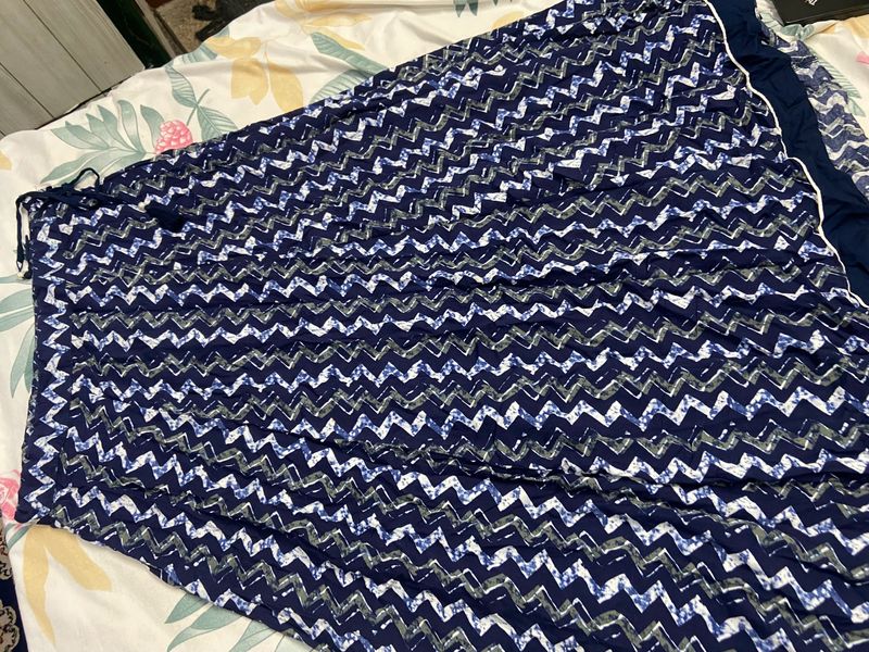 Geometric Blue Skirt