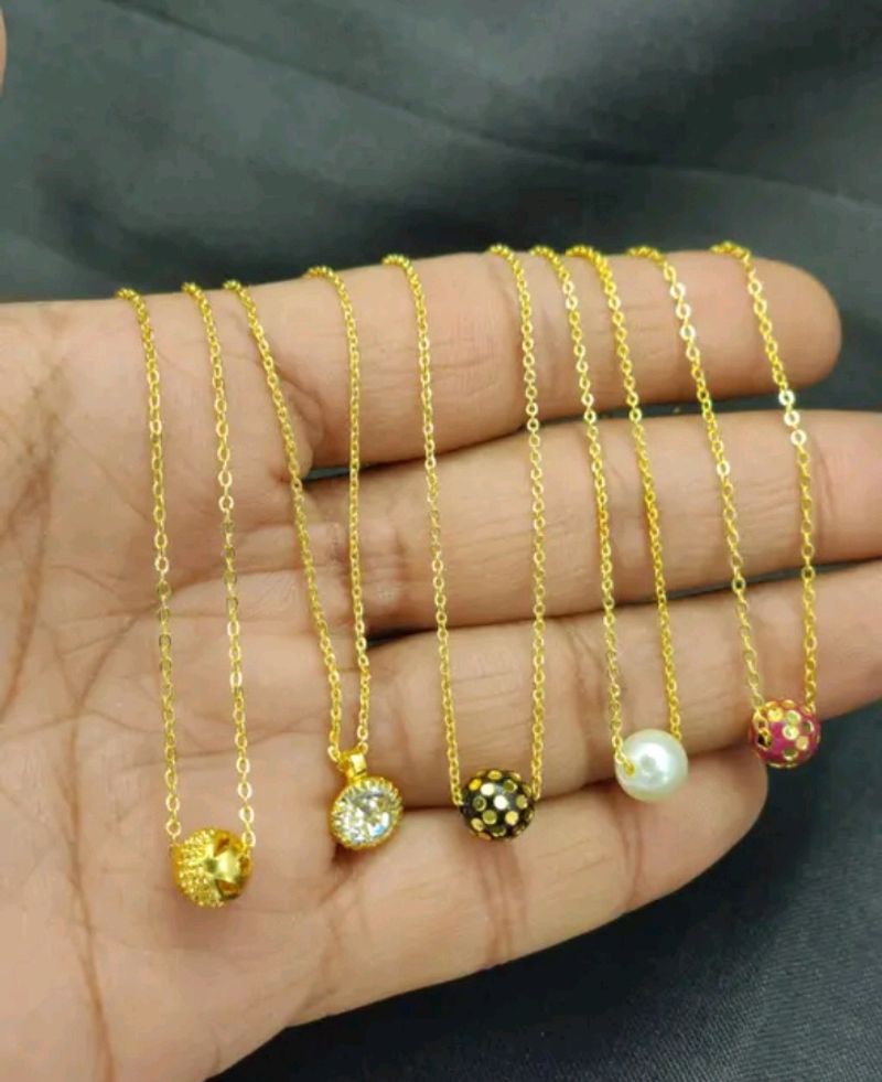 Micro Gold Plated Beautiful 5 Chains Set