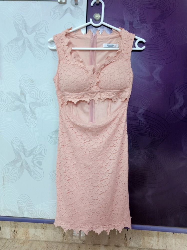 Baby Pink Colour Praty Dress