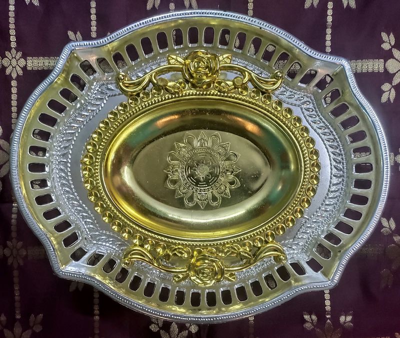 Golden and Silver antique fancy tray