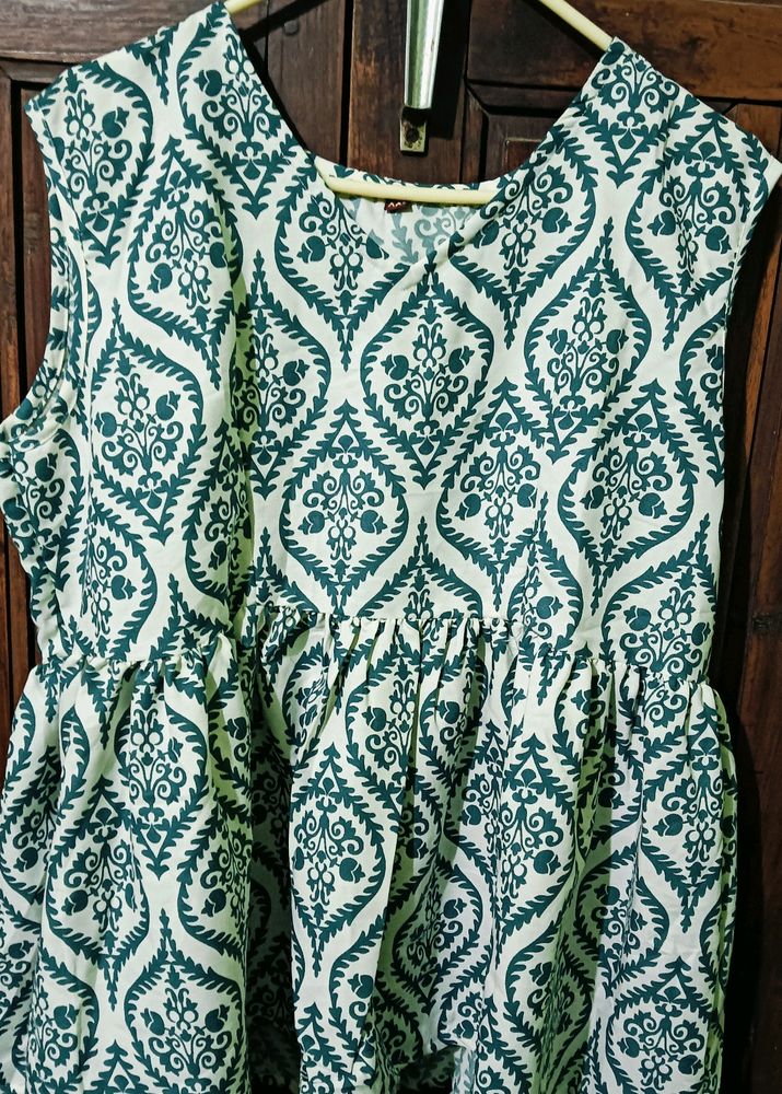 Peacock Print Top