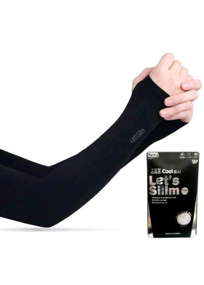 Let Slim Arm Sleeve Pack Of 12 , UV Cut , Black