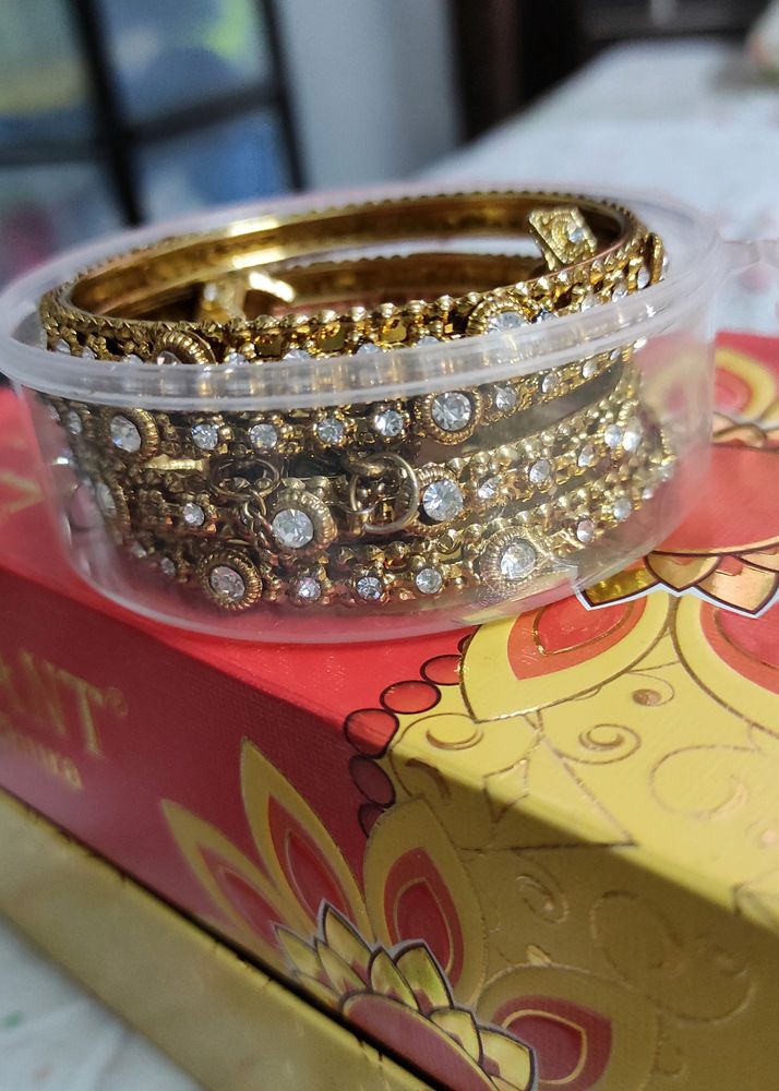 Golden Bride Set Of 4 Bangles