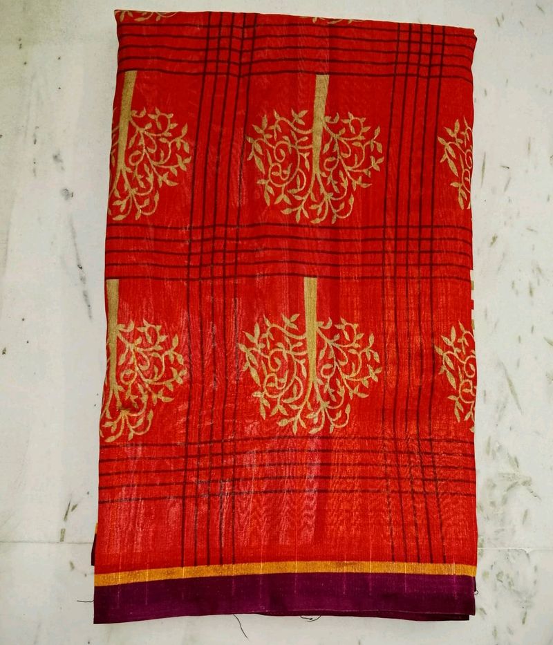 Daily Wear red  Colour 🔴Georgette Saree🥻