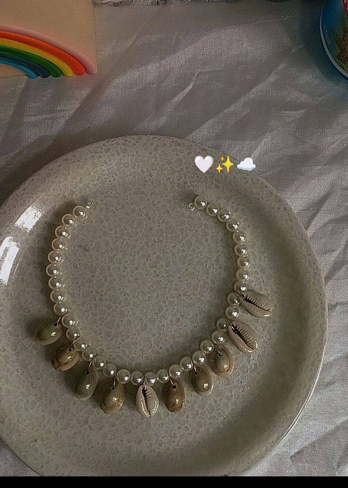 Navratri Boho Cowrie Shell Necklace 🌷🩷💛