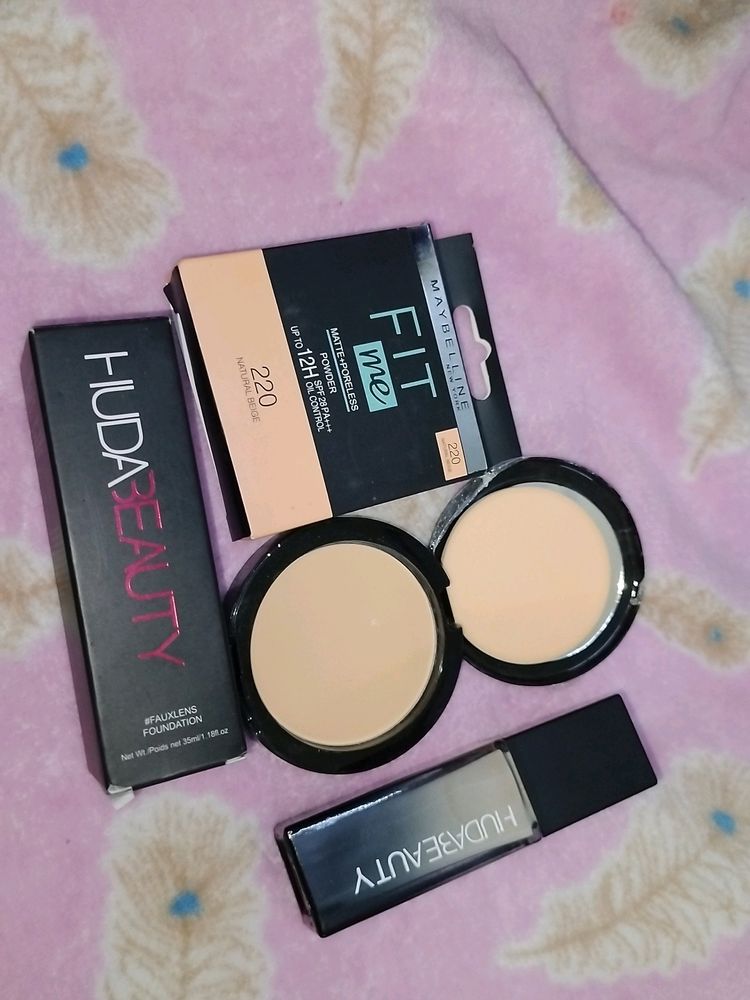 Huda beauty Foundation And Maybelline Compact