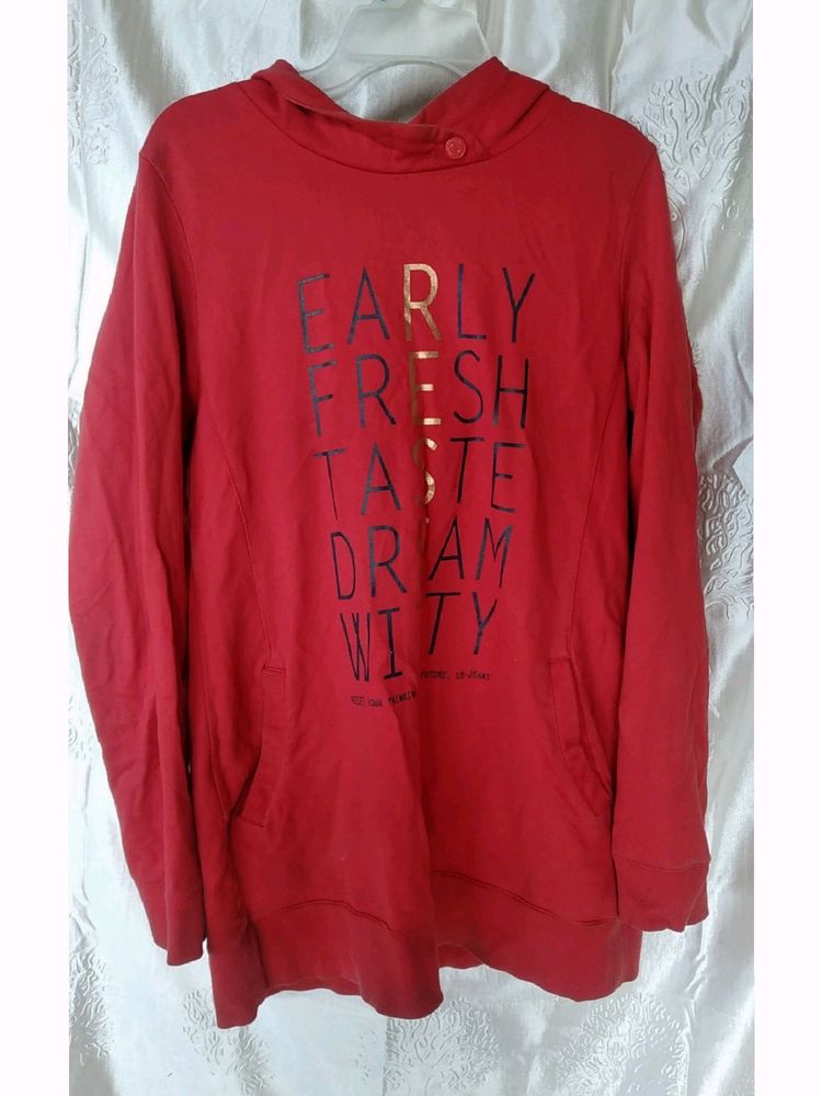 Red Hooded Sweatshirt