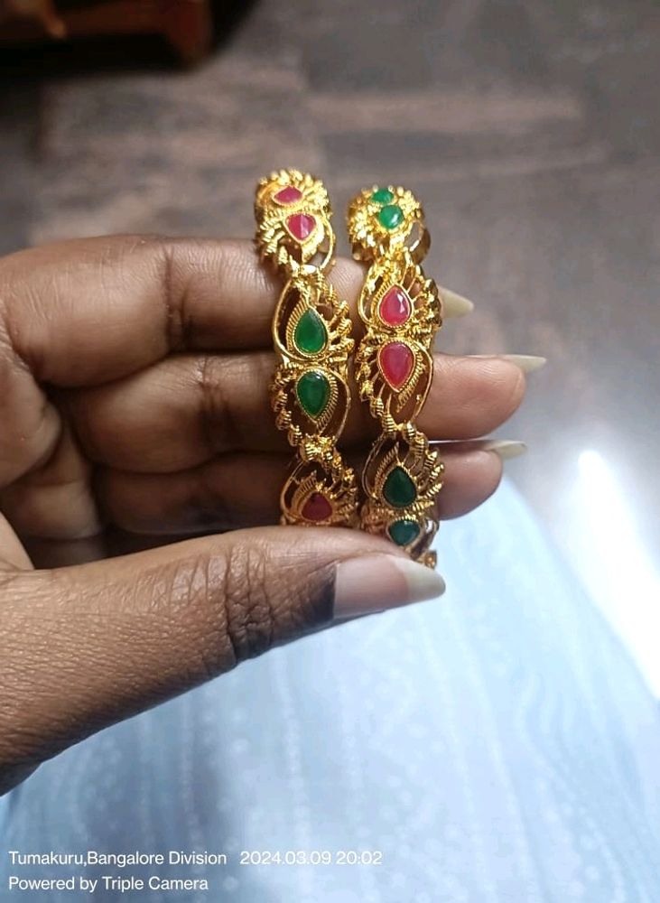 Multicolour Bangles Of Pair New