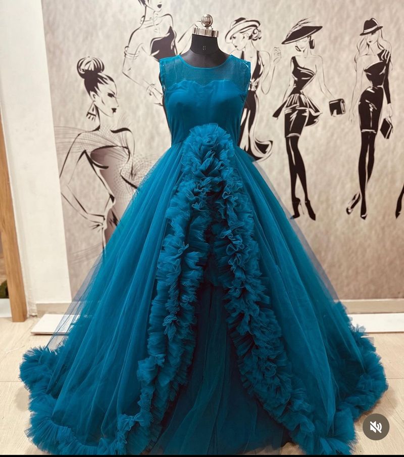 Designer Ruffle Gown