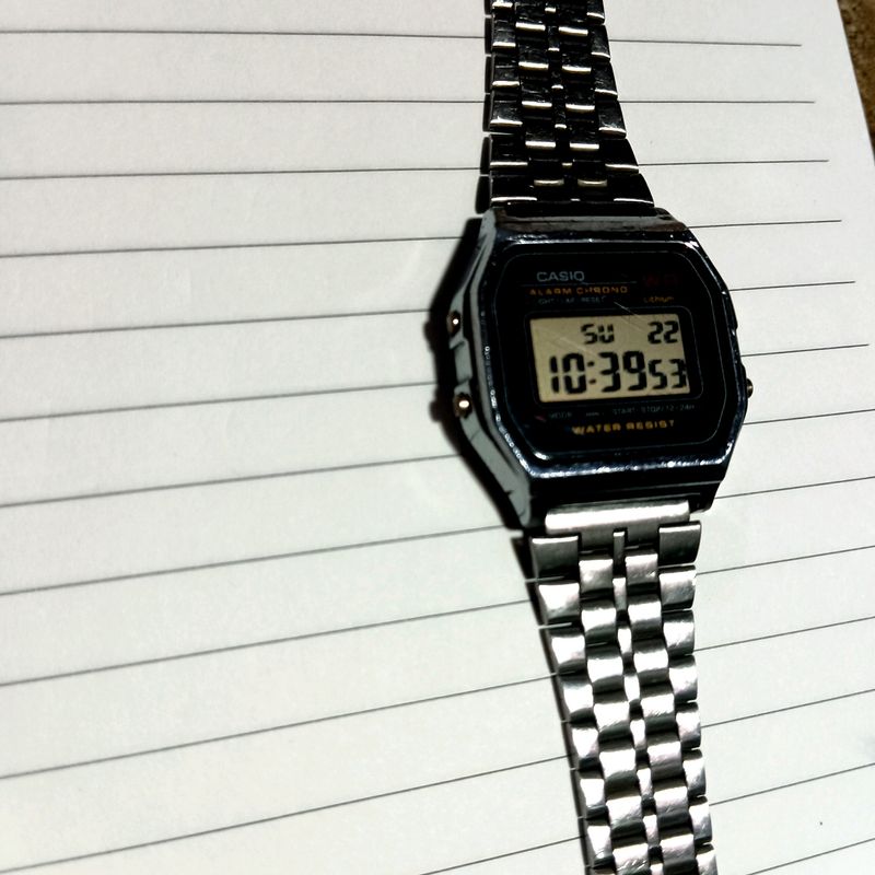 Casio Silver Stain Less Steel Wrist Watch