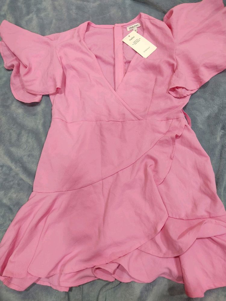 Wrap Around Dress Pink