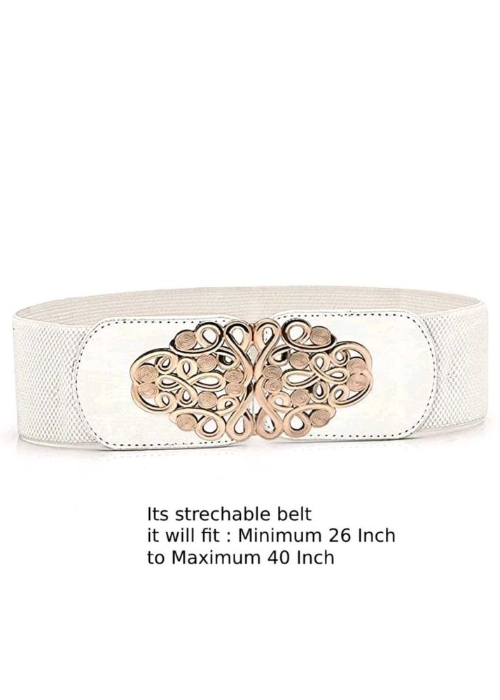 Women's Fancy White Waist Belt