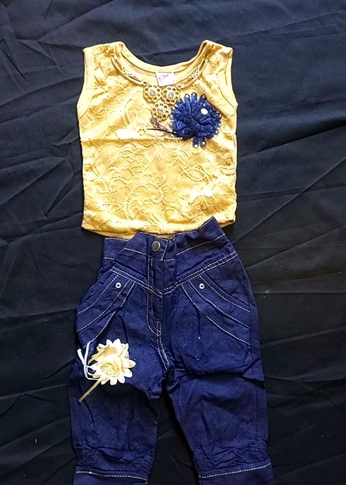 Kids Denim Jeans Top