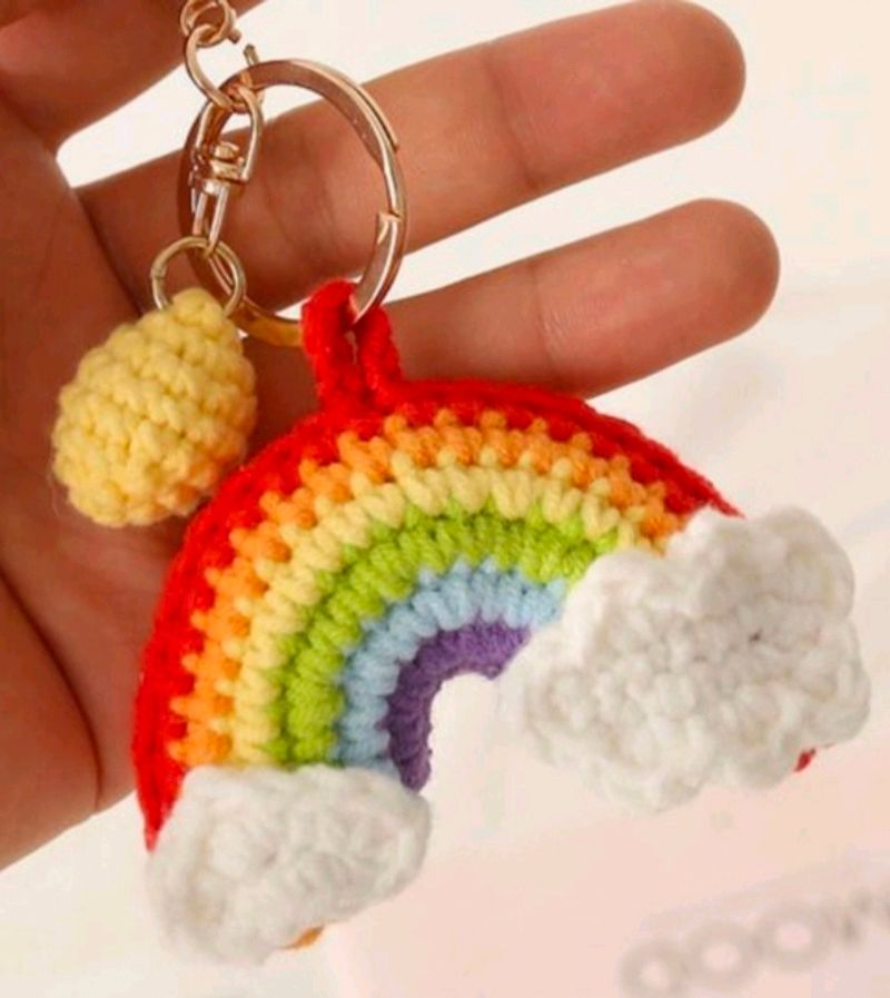 Crochet Rainbow Keychain (Any 1)