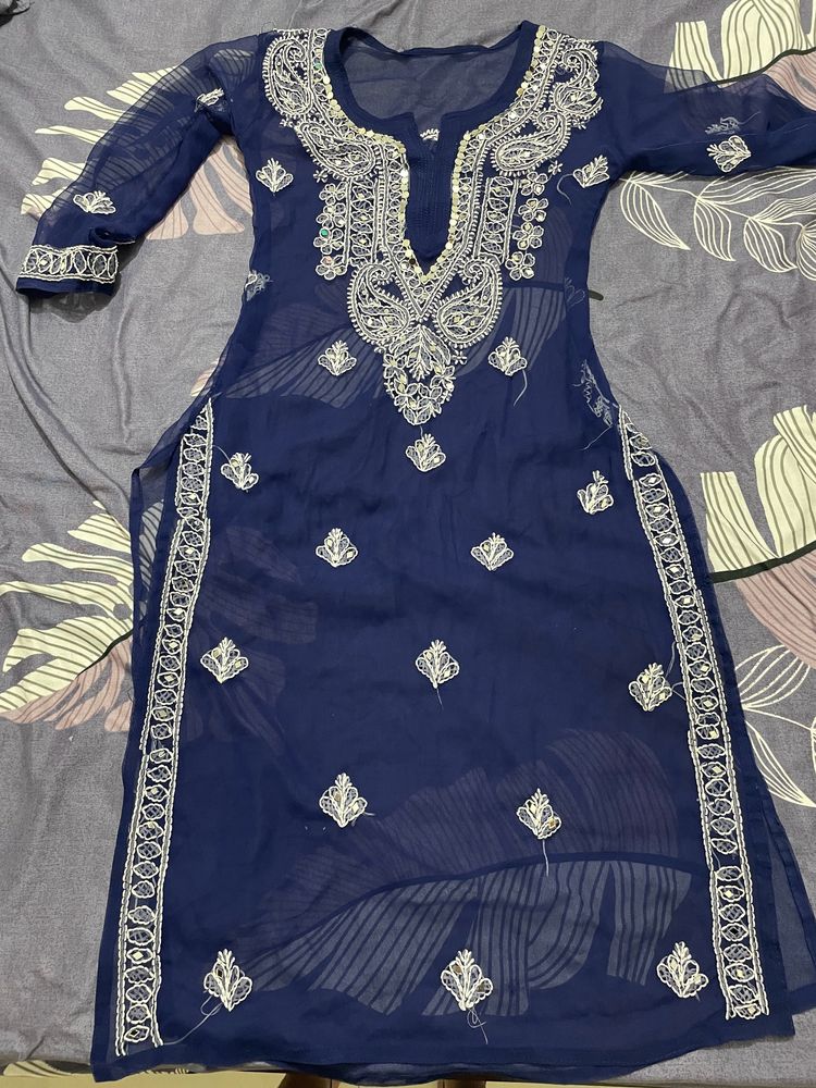 Chikankari Kurti Without Inner Wear