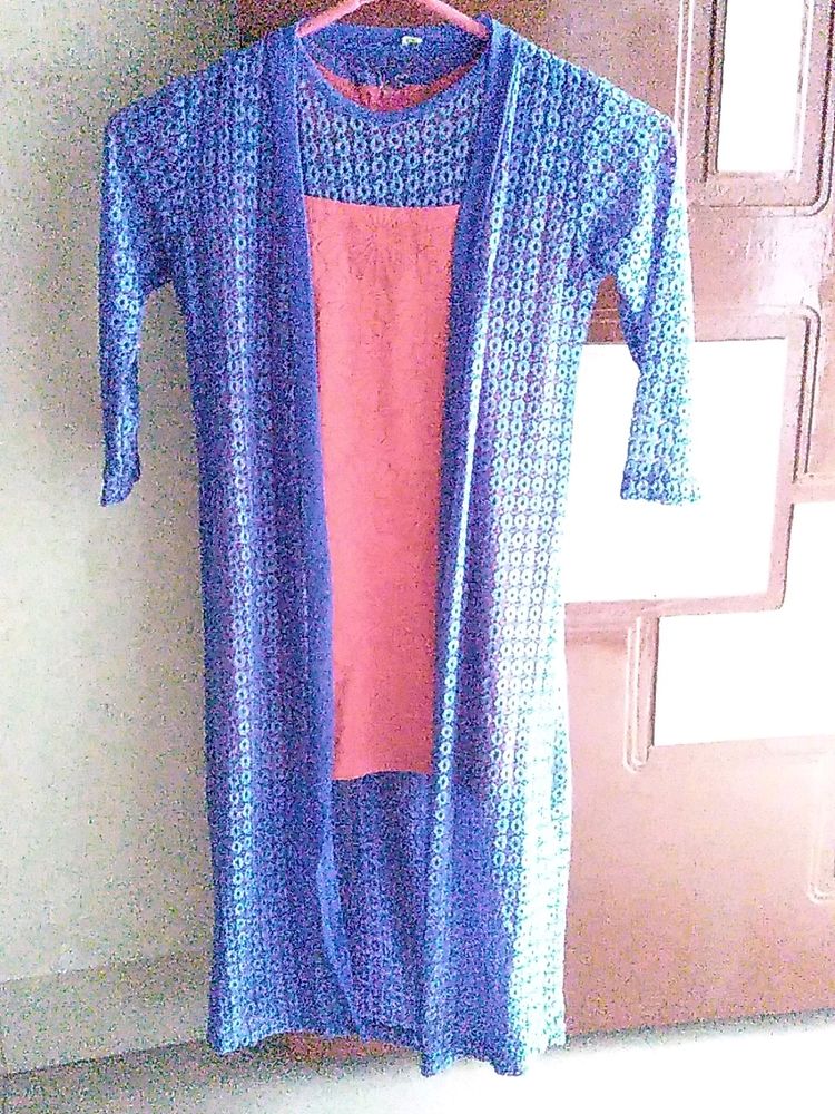 Bay Girl Suit,kurti, Leggings,overcoat Anattached.