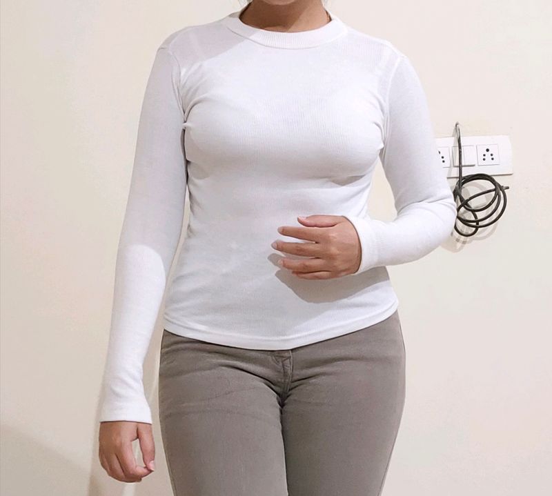 White Fitted Top