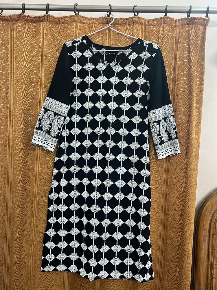 Brand New- Naari Embroidered Black Kurta