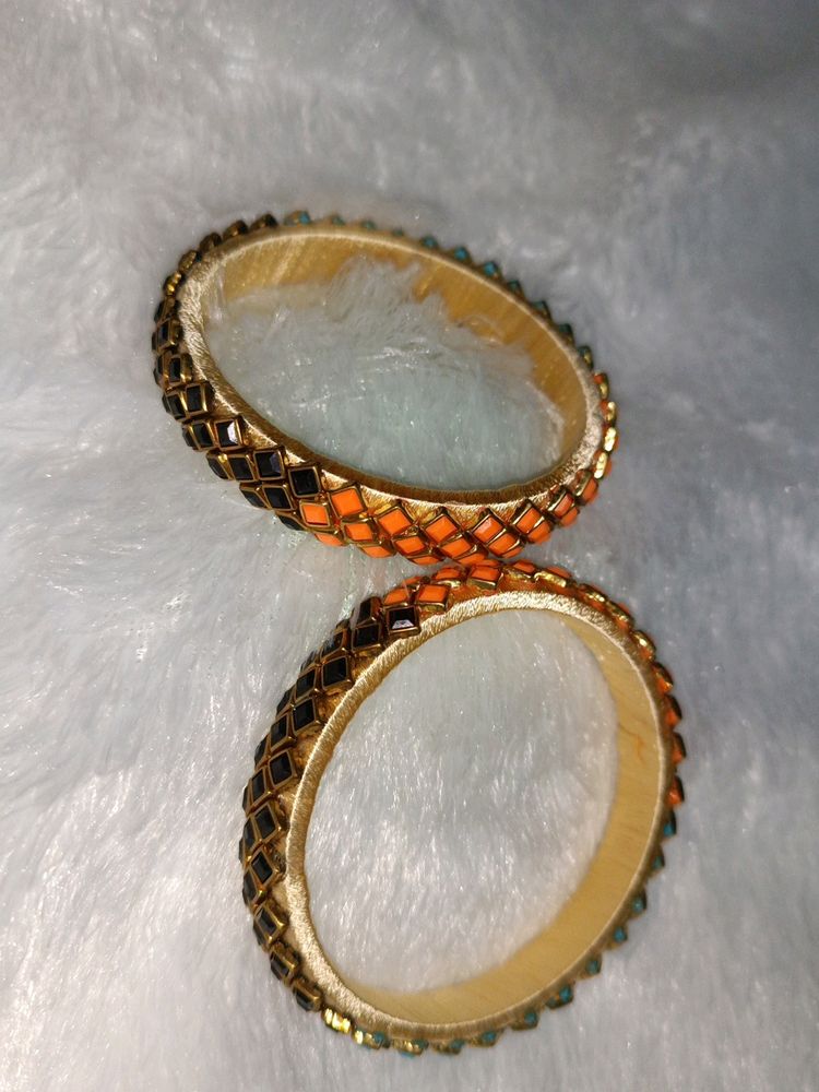 Silkthread Kundan Bangles