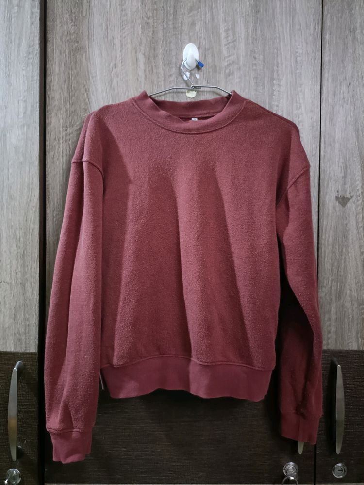 Maroon Brown Sweatshirt Teamspirit Ajio Unisex