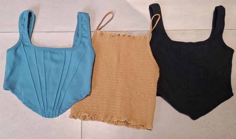 3 COMBO TANK TOP (BLUE,TAN,BLACK)