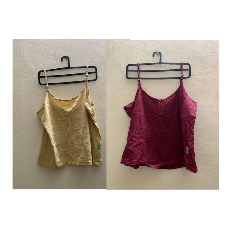 Nude Maroon Camisole Combo