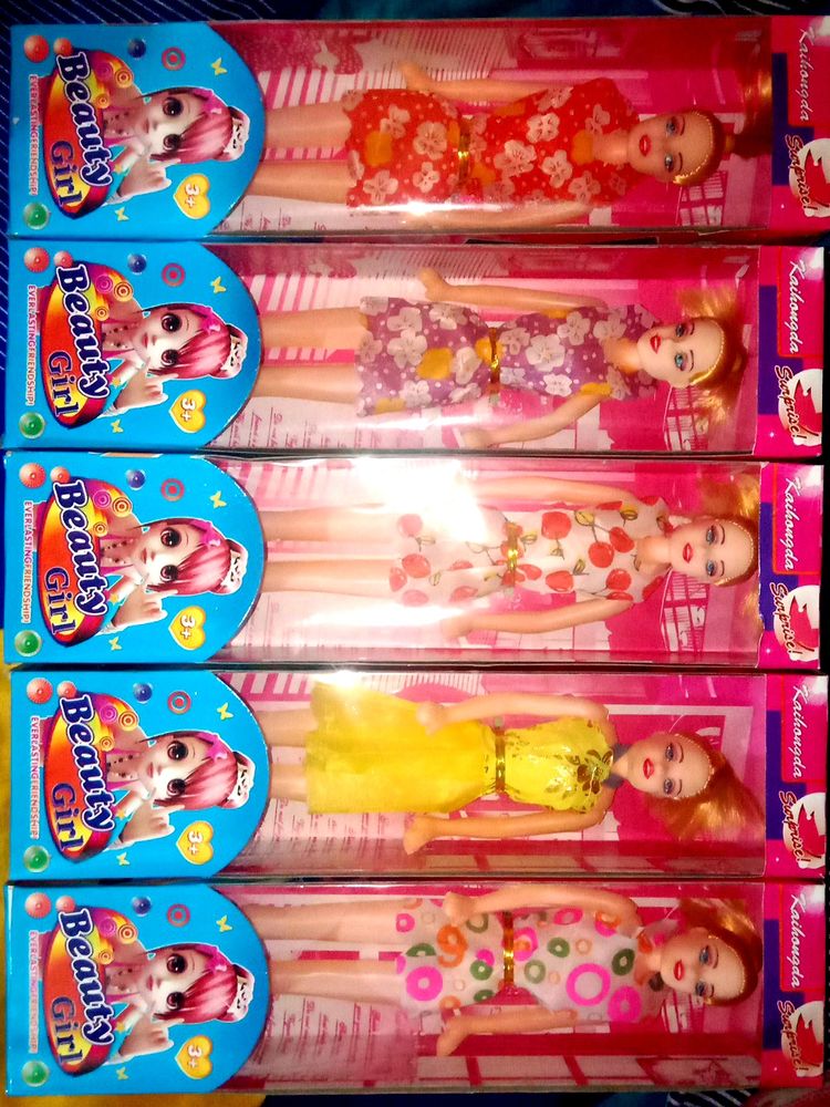 5 Different Dress Barbie Doll