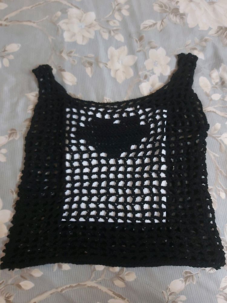 crochet mesh top