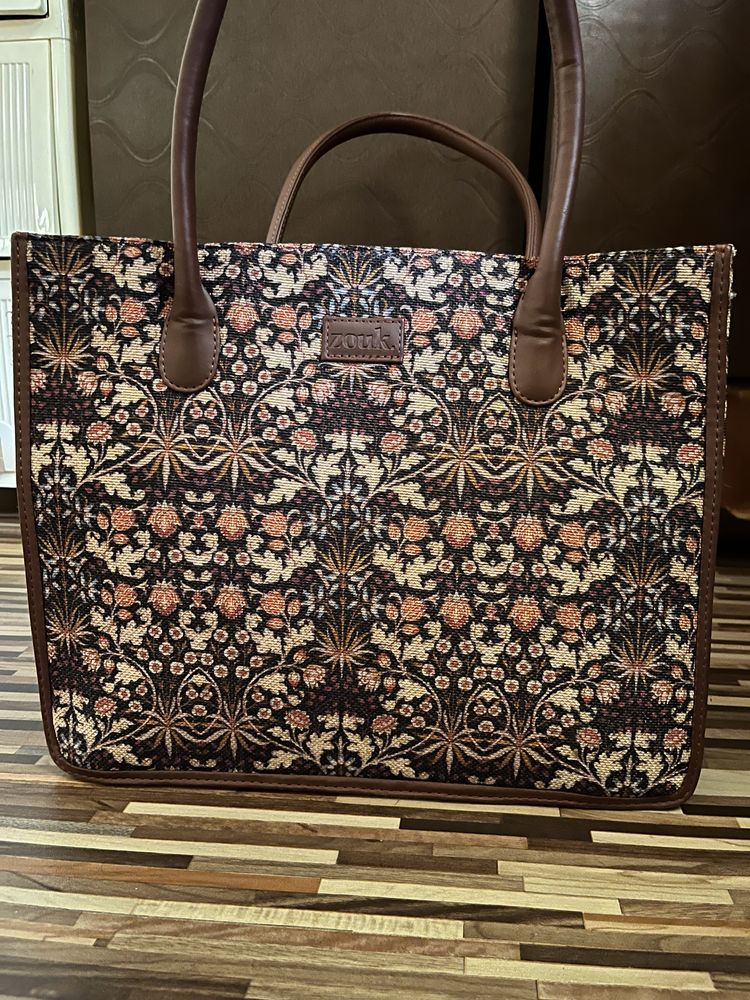 Book Tote By Zouk With Kashmiri Bliss Print