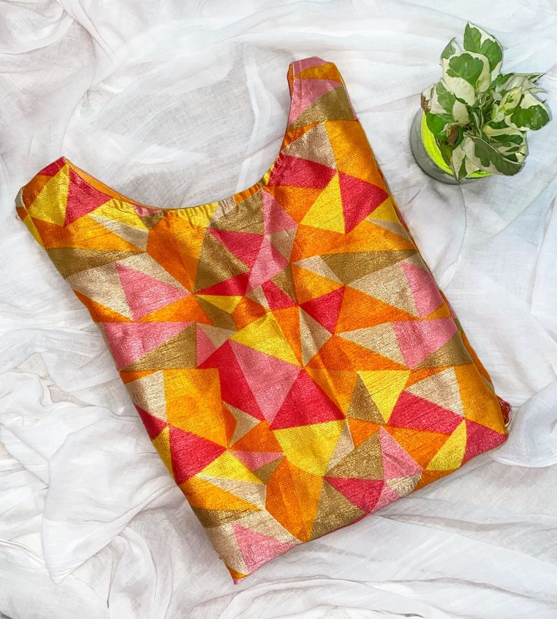 Multi Coloured Kurthi Top 🧡💛