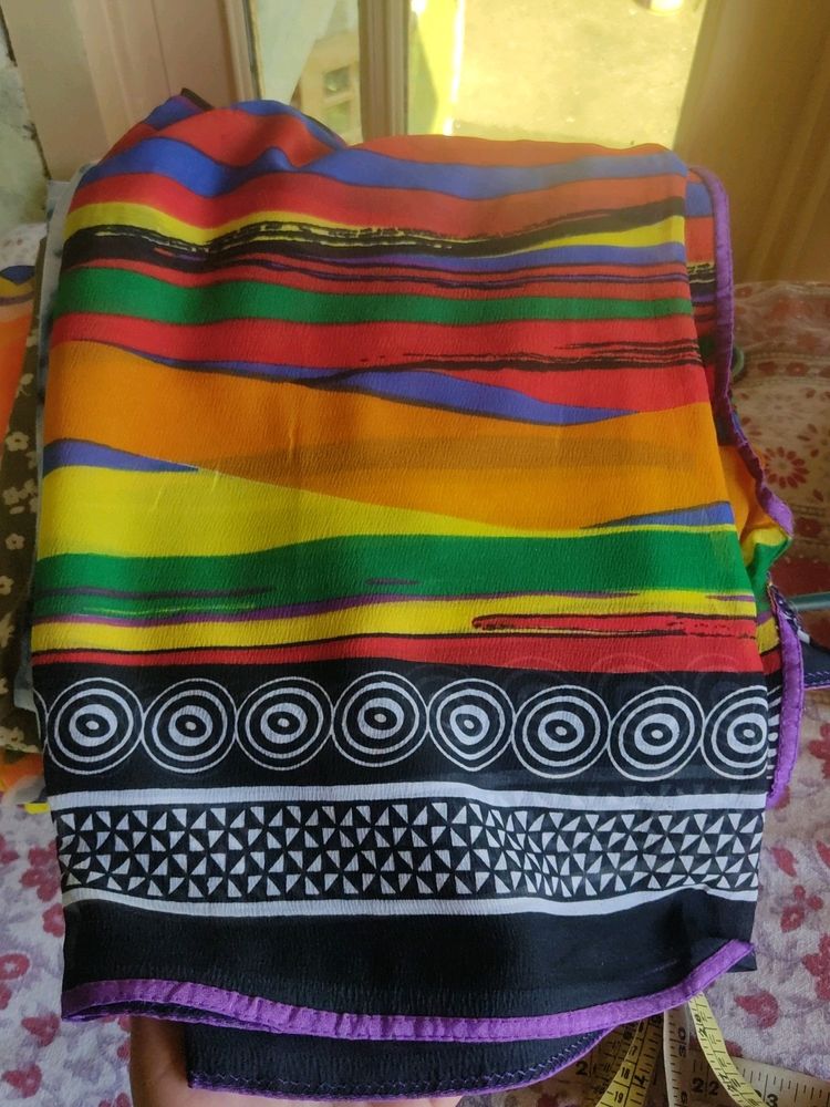 Multi Color Synthetic Dupatta