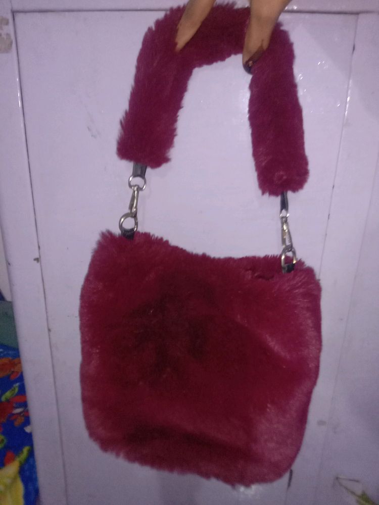 Faux Fur ToteBag Purse