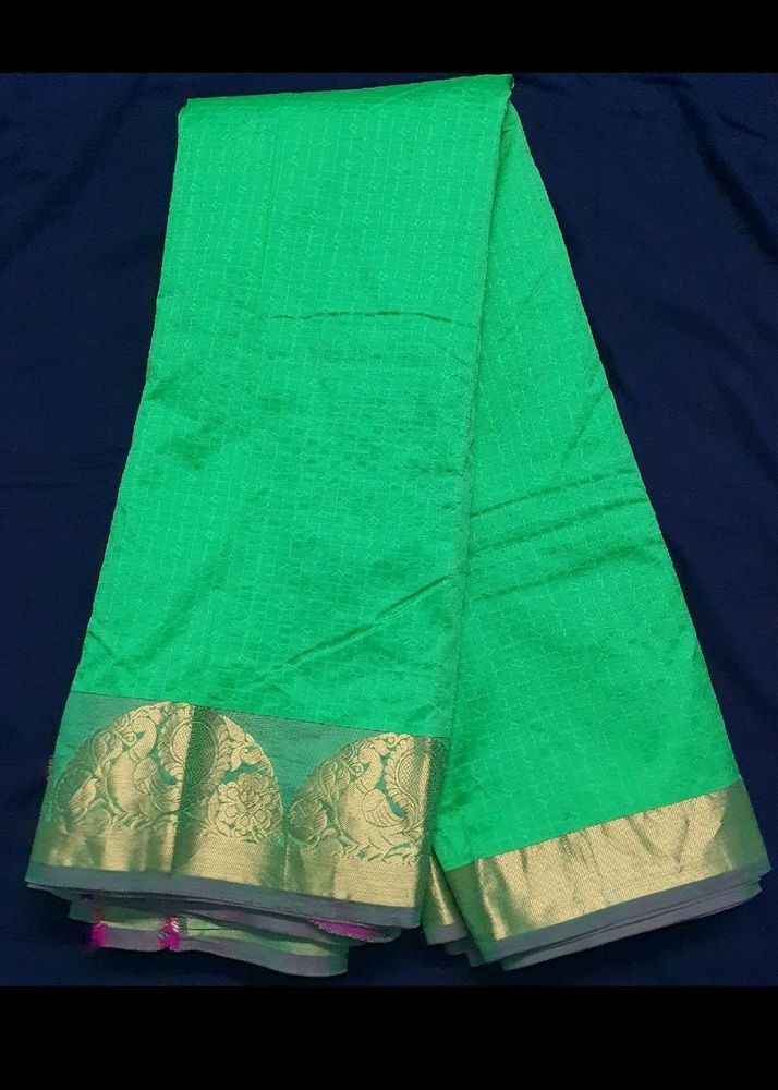 Kancheewaram Green Pure Silk Saree