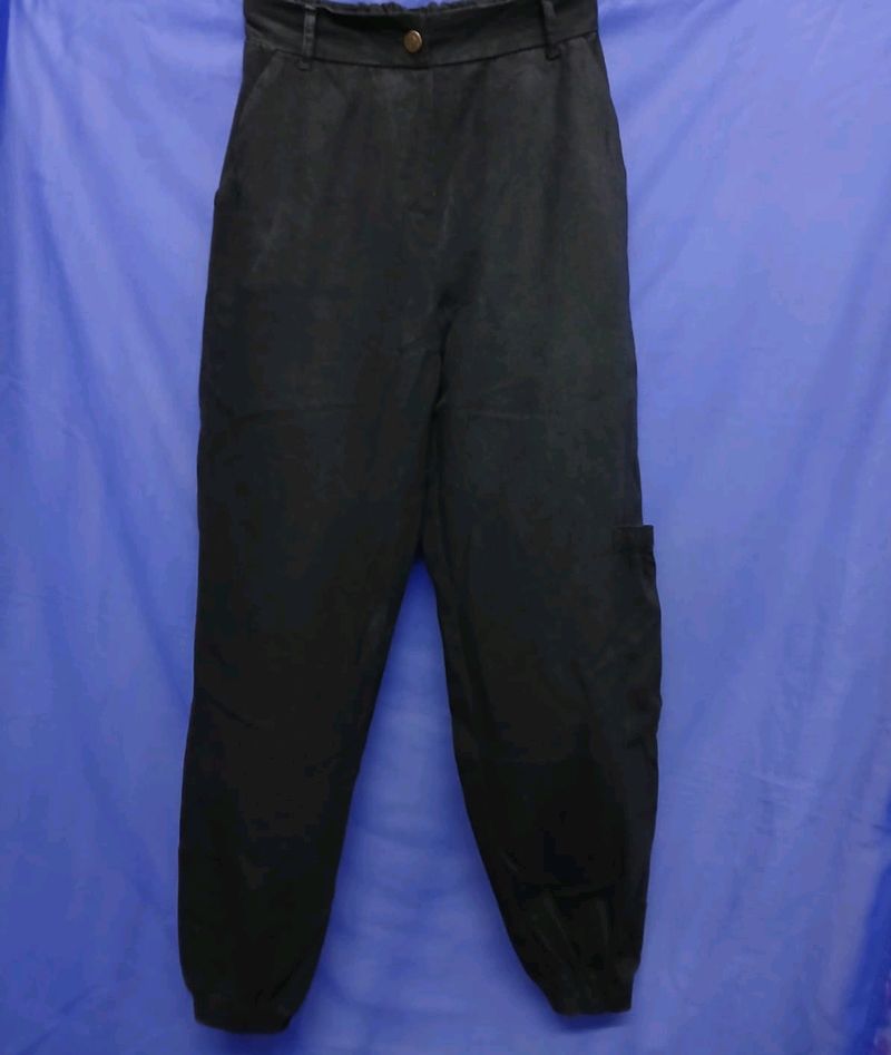 black cargo joggers