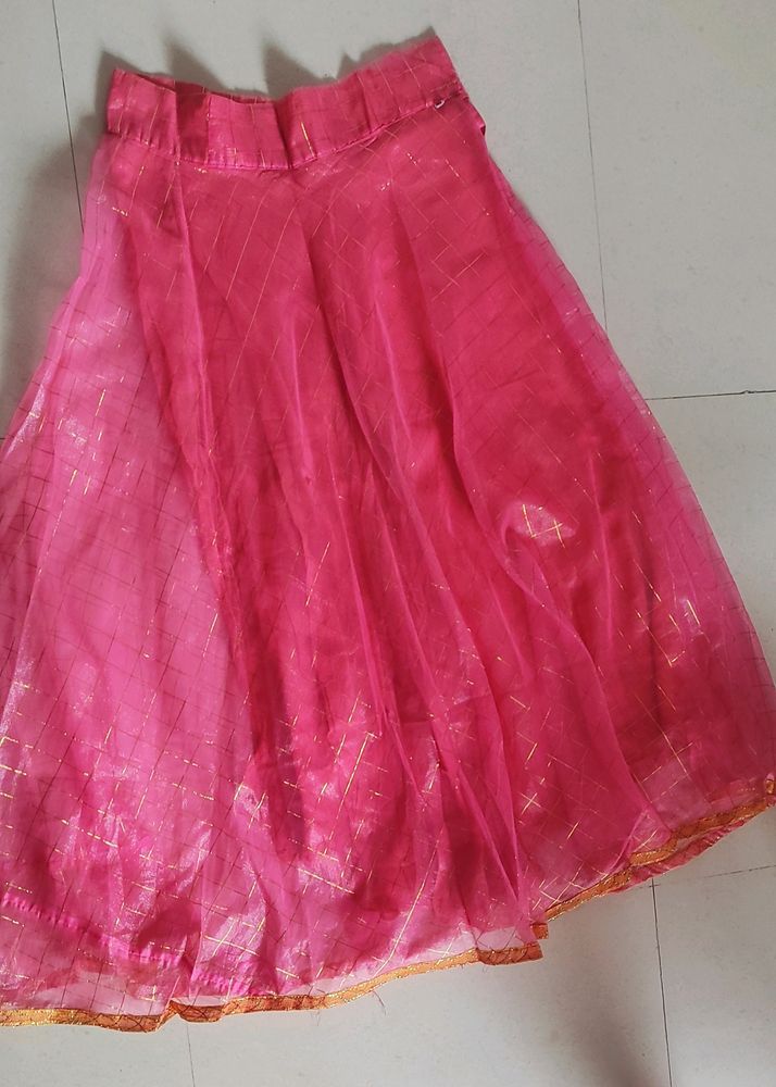 Pink Coloured Ethnic Skirt