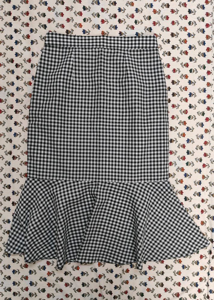 Black/White Checkered Skirt