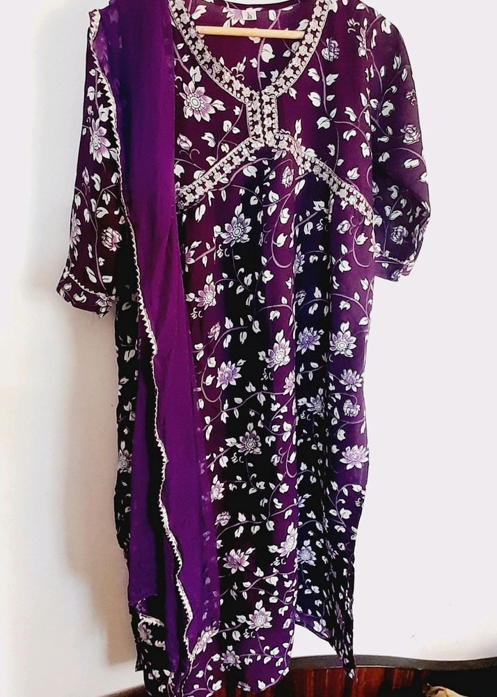 Beautiful Purple Kurta Set (Women's)