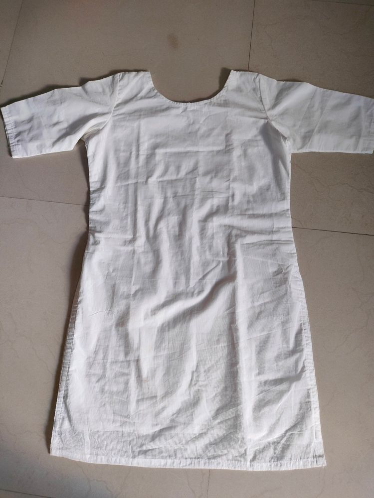 Plain White Kurti