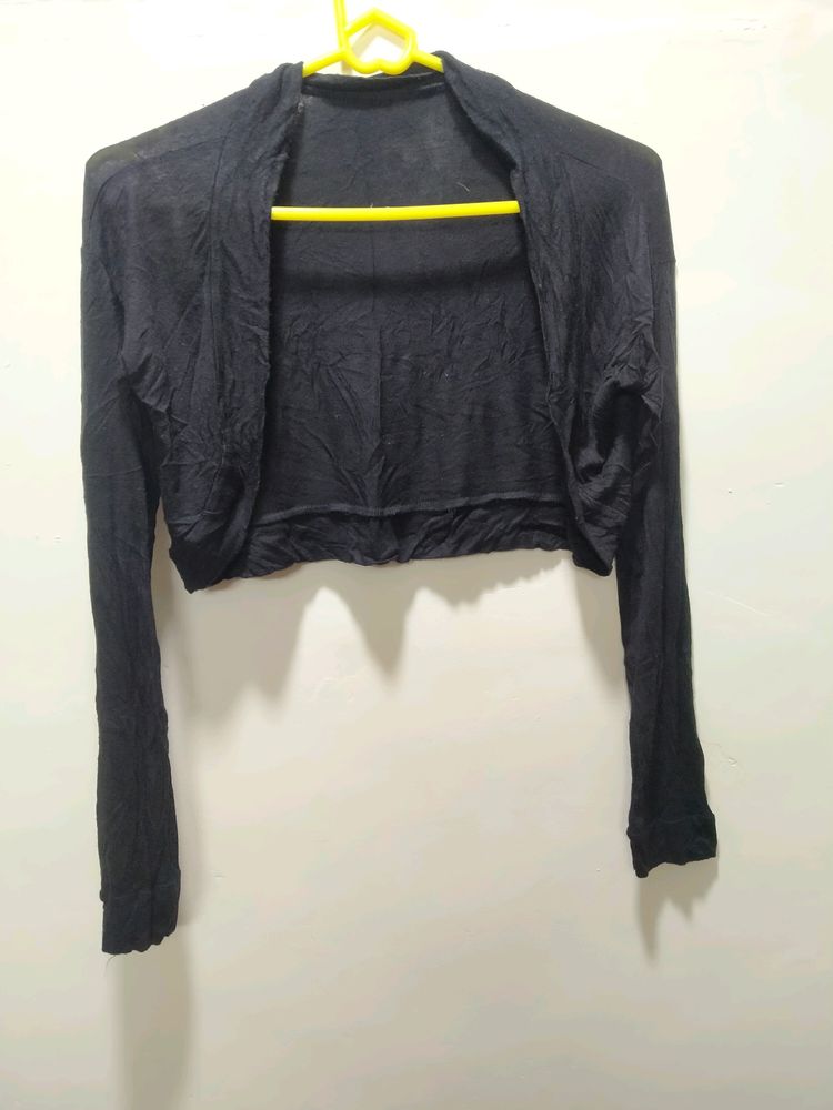 Womens Crop Shrug.Long Sleeves. Small Size