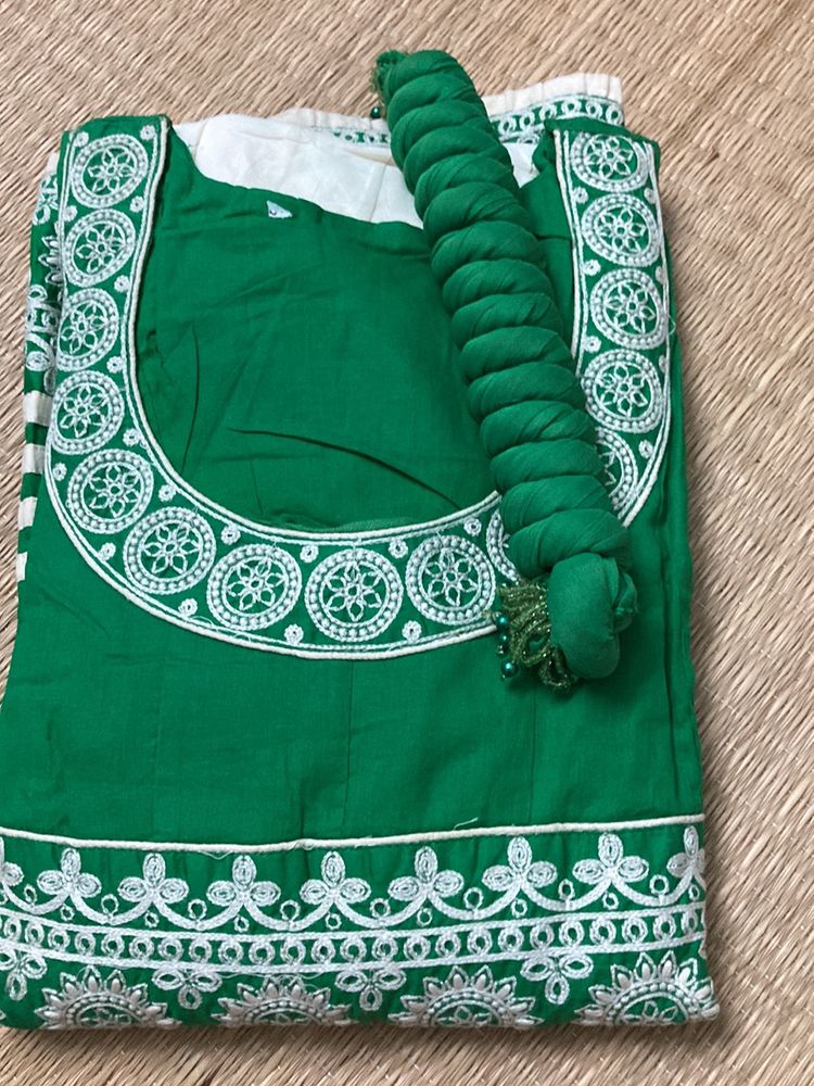 New: Green Anarkali Set For Grabs