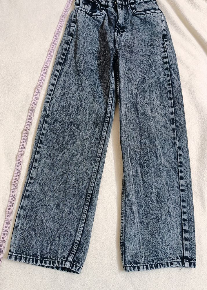 Y2K Wide Leg/Straight Fit Charcoal Jeans