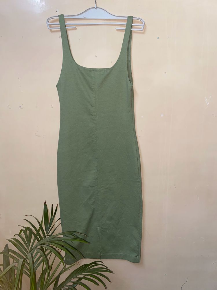 Olive Green Bodycon Dress