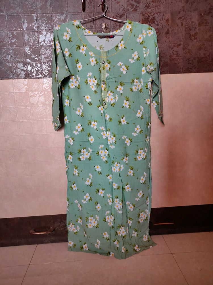 Green Floral Kurti