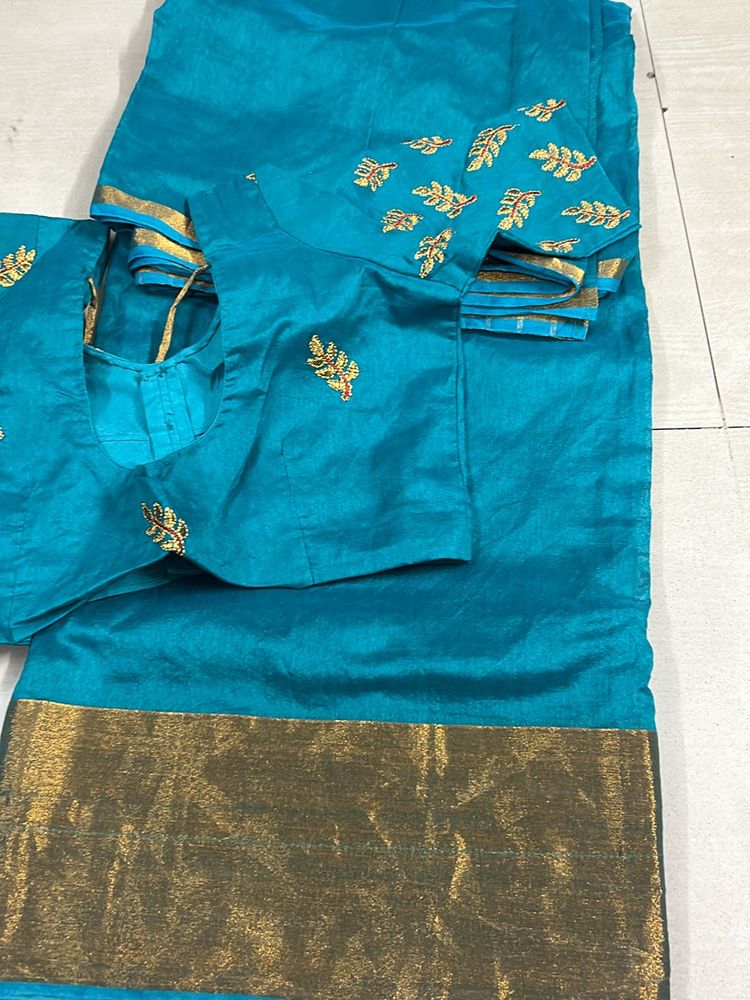 Saree With Blouse Size 32