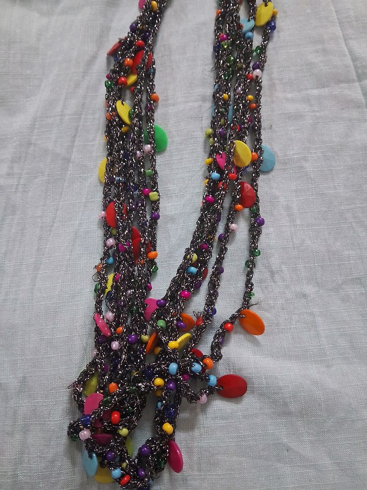 Multicolor Necklace With Multi Layers