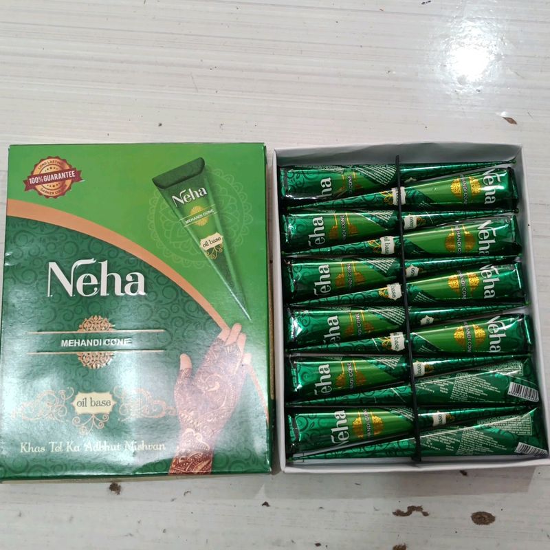 Neha Mahandi Cone 12piece Box.