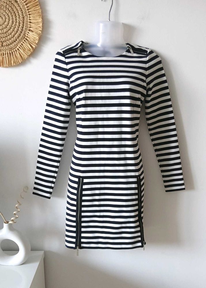 Authentic Michael Kors Striped Zipper Dress