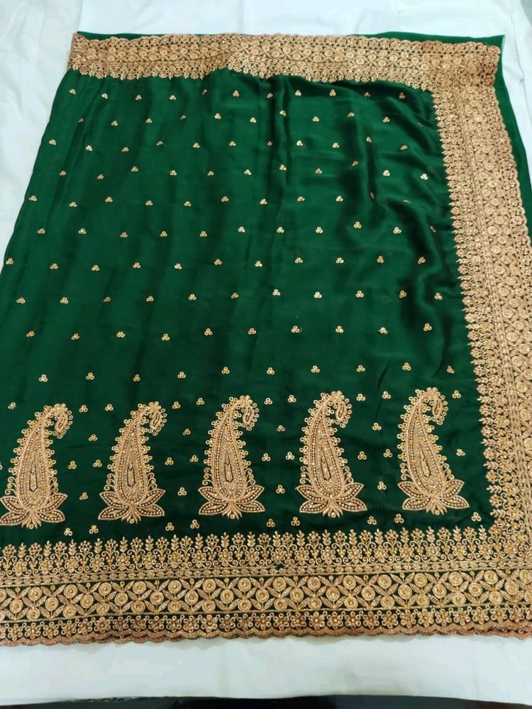 New Fancy Saree With Blouse Unused